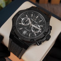 Чоловічий годинник Pagani Design PD-YS032 Black-Black-Black Rubber з сапфіровим склом та хронографом