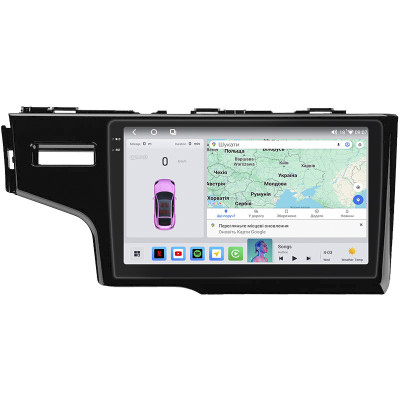 Штатная магнитола Lesko для Honda Fit III Рестайлинг 2017-2020 экран 9" 4/64 QLED CarPlay 4G Wi-Fi GPS 360 Prime