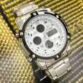 Чоловічий годинник Skmei 1389SI Silver-Black-Silver зі стрілково-електронним циферблатом та підсвіткою