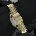 Чоловічий наручний годинник Guardo 012694-3 Gold-Black у прямокутному корпусі з браслетом