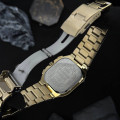 Чоловічий наручний годинник Guardo 012694-3 Gold-Black у прямокутному корпусі з браслетом