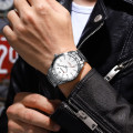 Чоловічий годинник Curren 8452 Silver-White з мінеральним склом та сріблястим браслетом