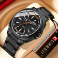 Чоловічий годинник Curren 8455 All Black — Класичний сталевий годинник у чорному кольорі