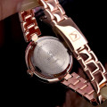 Жіночий годинник Curren 9017 Rose Gold-Brown з бордовим циферблатом та браслетом