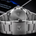 Чоловічий класичний годинник Curren 8425 Silver-Blue зі сріблястим браслетом та синім циферблатом