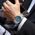Чоловічий годинник Curren 8439 Silver-Blue з нержавіючої сталі та синім циферблатом