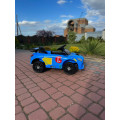 Дитячий спортивний електромобіль кабріолет зі спойлером PRIMA CAR Cabrio 6V 5A (пульт, LED-фари, музика, педаль газу), Синій