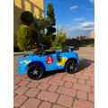 Дитячий спортивний електромобіль кабріолет зі спойлером PRIMA CAR Cabrio 6V 5A (пульт, LED-фари, музика, педаль газу), Синій