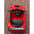 Дитячий спортивний електромобіль кабріолет зі спойлером PRIMA CAR Cabrio 6V 5A (пульт, LED-фари, музика, педаль газу), Червоний