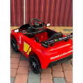 Дитячий спортивний електромобіль кабріолет зі спойлером PRIMA CAR Cabrio 6V 5A (пульт, LED-фари, музика, педаль газу), Червоний