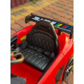 Дитячий електромобіль PRIMA CAR Cabrio 6V 5A (спойлер, пульт, LED-фари, звук, відкривні двері, педаль газу), Червоний