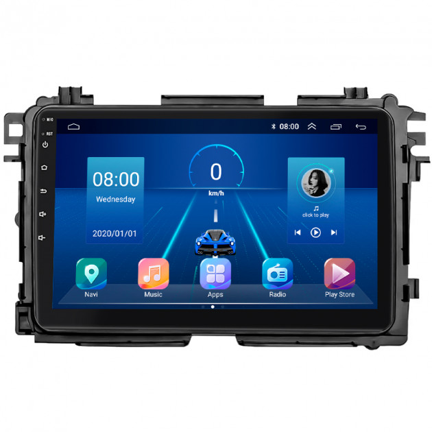 Штатная магнитола Lesko для Honda HR-V II Рестайлинг 2018-н.в. экран 9" 6/128Gb 4G Wi-Fi GPS Top