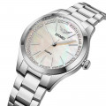 Жіночий класичний годинник Skmei 1964SIWT Silver-White зі сріблястим браслетом