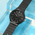 Чоловічий наручний годинник Skmei 2108BKSI Black-Silver з каучуковим ремінцем та водозахистом 5 ATM