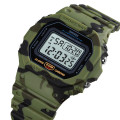 Чоловічий тактичний годинник Skmei 1628CMGN Camo Green з електронним циферблатом та підсвічуванням