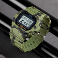 Чоловічий тактичний годинник Skmei 1628CMGN Camo Green з електронним циферблатом та підсвічуванням
