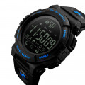 Чоловічий смарт-годинник Skmei 1303BU Blue з фітнес-трекером та Bluetooth, водонепроникність 5 ATM