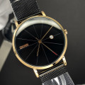 Чоловічий класичний годинник Skmei 9183RGBK Black-Rose Gold з металевим браслетом та календарем