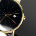 Чоловічий класичний годинник Skmei 9183RGBK Black-Rose Gold з металевим браслетом та календарем