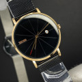 Чоловічий класичний годинник Skmei 9183RGBK Black-Rose Gold з металевим браслетом та календарем