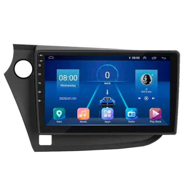 Штатная магнитола Lesko для Honda Insight II Рестайлинг 2011-2014 экран 9" 6/128Gb 4G Wi-Fi GPS Top