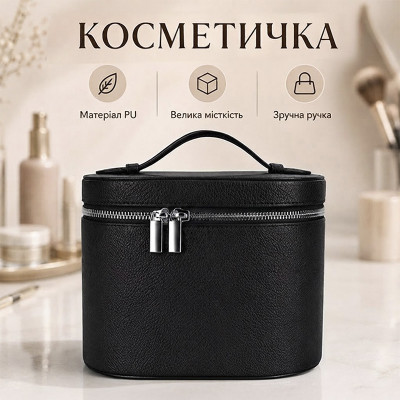 Женская косметичка #5968 несесер органайзер бьюти кейс сумка органайзер каркасный Black