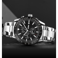 Чоловічий годинник Skmei 9253SIBK Silver-Black з хронографом та металевим браслетом