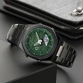 Чоловічий годинник Skmei 1816BKGNWT Black-Green-White з комбінованим циферблатом та металевим браслетом