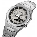 Чоловічий годинник Skmei 1816SIBK Silver-Black зі стрілково-електронним циферблатом та підсвічуванням