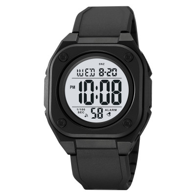 Чоловічий спортивний годинник Skmei 2160BKWT Black-White з електронним циферблатом та підсвічуванням