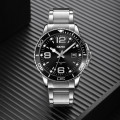 Чоловічий класичний годинник Skmei 9278BK Black з металевим браслетом та мінеральним склом