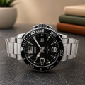 Чоловічий класичний годинник Skmei 9278BK Black з металевим браслетом та мінеральним склом