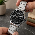 Чоловічий класичний годинник Skmei 9278BK Black з металевим браслетом та мінеральним склом