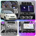 Штатная магнитола Lesko для Honda Jazz I Manual AC 2001-2005 экран 9" 2/32Gb Wi-Fi GPS Base