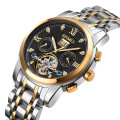 Жіночий механічний годинник Skmei M029TGDBK Gold-Silver-Black з автопідзаводом та календарем