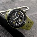 Чоловічий спортивний годинник Skmei 1655AGBK Army Green-Black з комбінованим циферблатом та підсвічуванням