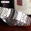 Жіночий класичний годинник Skmei 9058SBU-S Silver-Blue з металевим браслетом та синім циферблатом