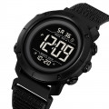 Чоловічий спортивний годинник Skmei 2497NBKBK All Black з електронним циферблатом та нейлоновим ремінцем