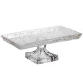 Фруктовниця скляна на ніжці 34*18*12 см прямокутна Yiwu HP-34-45