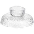 Фруктовниця на ніжці Ice Textured 15 см з крижаною текстурою скла Yiwu HP-34-88