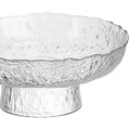 Фруктовниця на ніжці Ice Textured 20 см з крижаною текстурою скла Yiwu HP-34-89