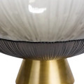 Фруктовниця скляна "Gold & Grey" 34 см на золотій ніжці Yiwu HP-34-119
