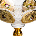Ваза для фруктів скляна Gold Glass 22 см Yiwu HP-34-140