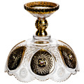 Ваза для фруктів скляна Gold Glass 22 см Yiwu HP-34-140