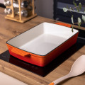 Форма для запікання чавунна 3 л, помаранчевий Yiwu HP-FLG-16 ORANGE