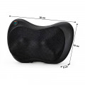 Массажер подушка с вибрацией для дома машины Massage Pillow QY-8028 на 8 роликов Black