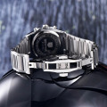 Чоловічий наручний годинник Benyar BY-5216 Silver-Black з хронографом та сталевим браслетом