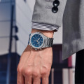 Чоловічий годинник Benyar BY-5216 Silver-Blue з хронографом та сталевим браслетом