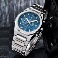 Чоловічий годинник Benyar BY-5216 Silver-Blue з хронографом та сталевим браслетом
