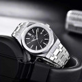 Чоловічий годинник Benyar BY-5156 Silver-Black зі сталевим браслетом та мінеральним склом